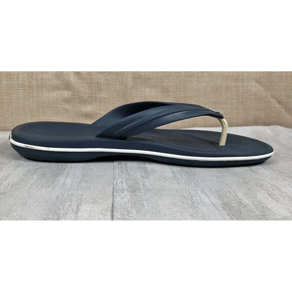 Crocs Crocband Mens 9 Womens 11 Blue Beach Pool Outdoor Flip Flops Thong Sandals